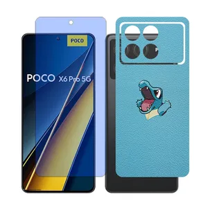 Glass Together model matte anti blue Screen Protector Suitable for Xiaomi Poco X6 Pro Mobile Phone with Back cover sticker