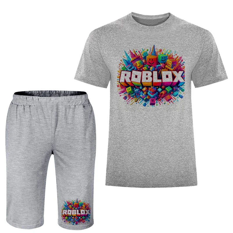 ست تی شرت آستین کوتاه و شلوارک راحتی مردانه مدل ماینکرفت A267