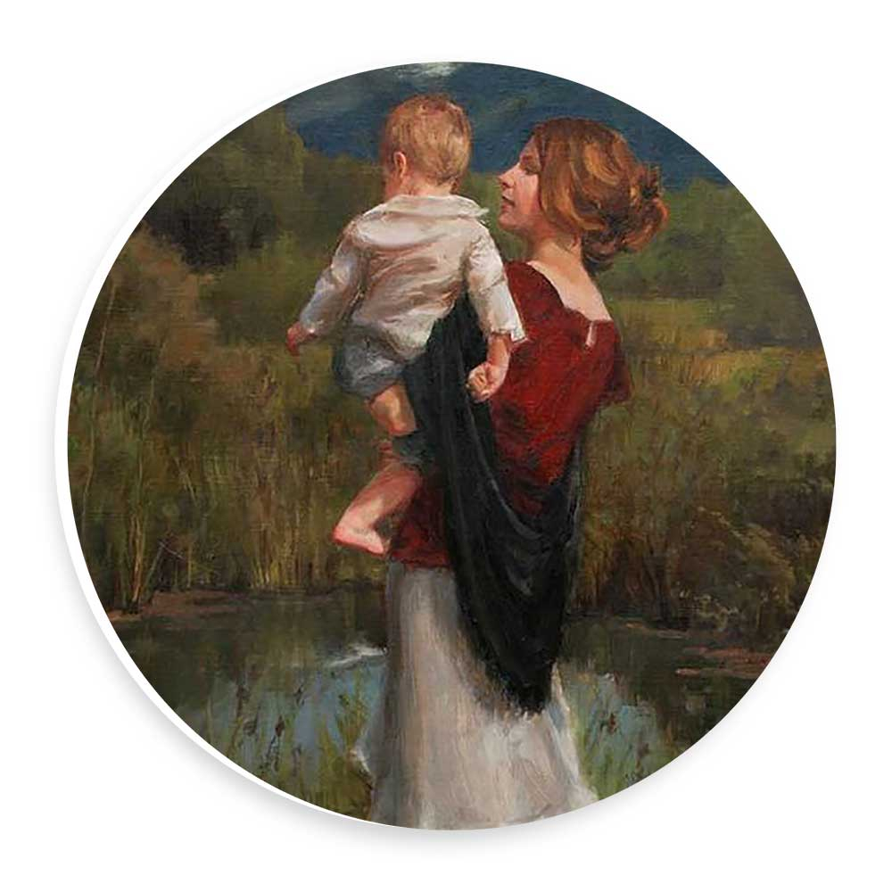  دیوارکوب طرح مادر و کودک در بیشه زار مدل wtb664