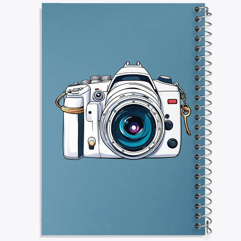 دفتر ژورنال نویسی 50 برگ خندالو مدل نقطه ای طرح دوربین کد N4402