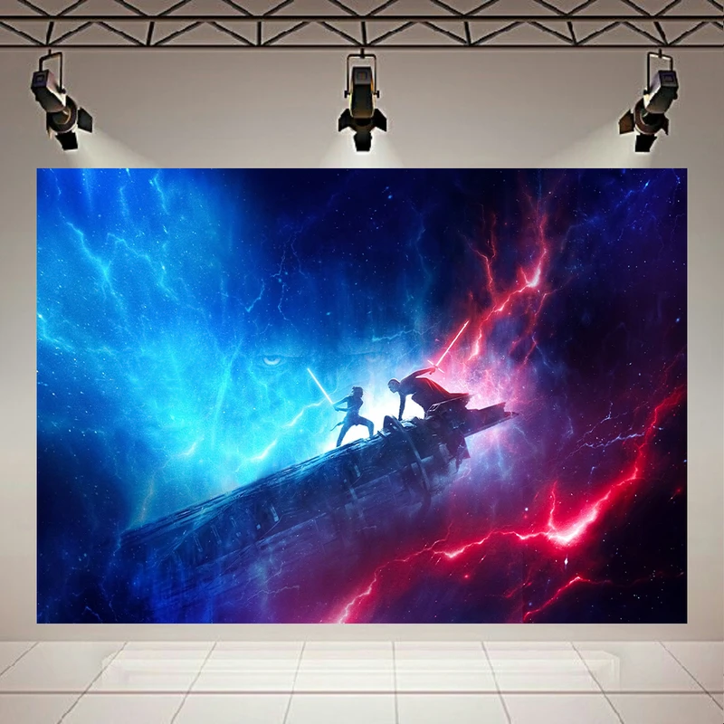 تابلو شاسی طرح کهکشان و ستارگان مدل فیلم Star Wars The Rise Of Skywalker کد AR647