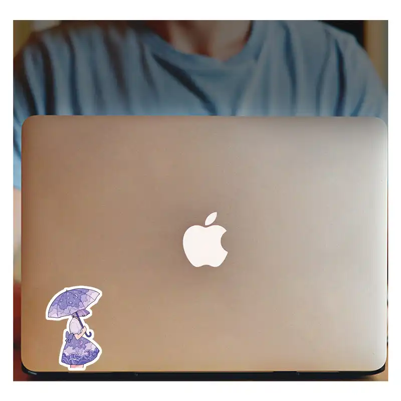 برچسب لپ تاپ طرح دختر کد 758