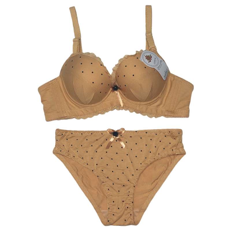 ست شورت و سوتین زنانه مدل خال خالی کد F254