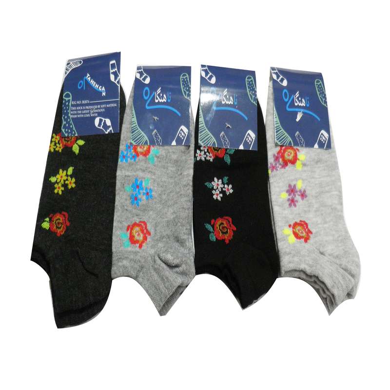 جوراب دخترانه تاهنگان مدل لاتین بسته 4 عددی