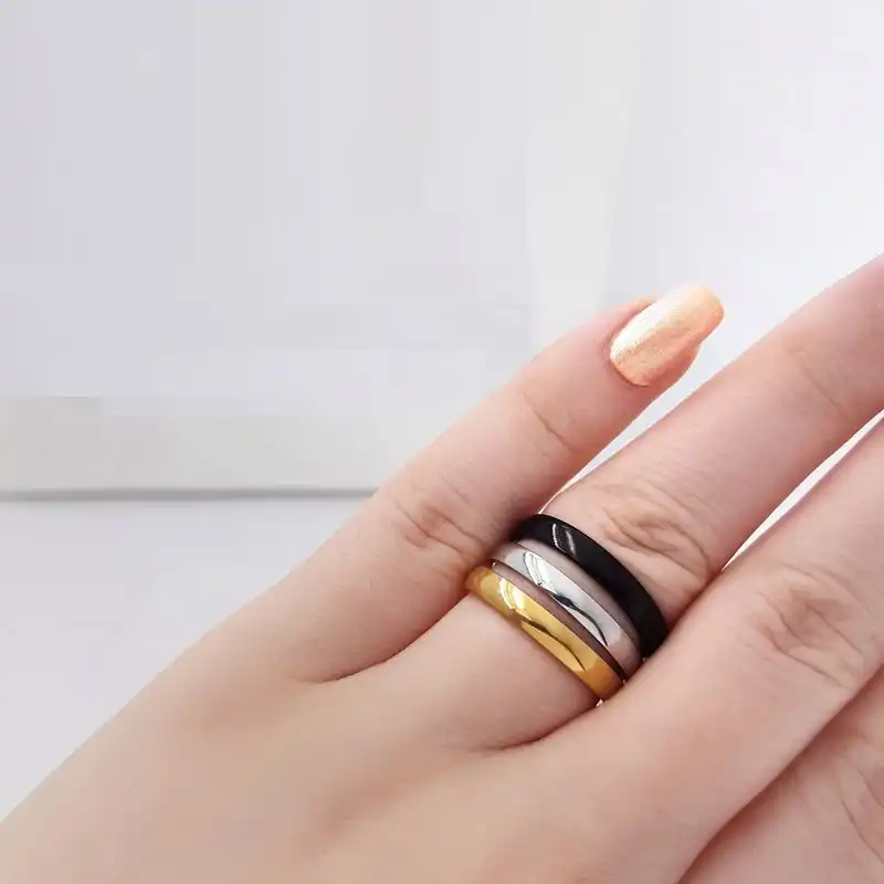 انگشتر مدل رینگ ساده استیل 06