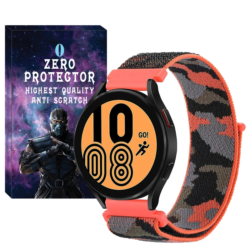 بند زیرو مدل Nylon-Army-ZR مناسب برای ساعت هوشمند سامسونگ Galaxy watch 5 40mm / watch 5 44mm / watch 5 pro 45mm