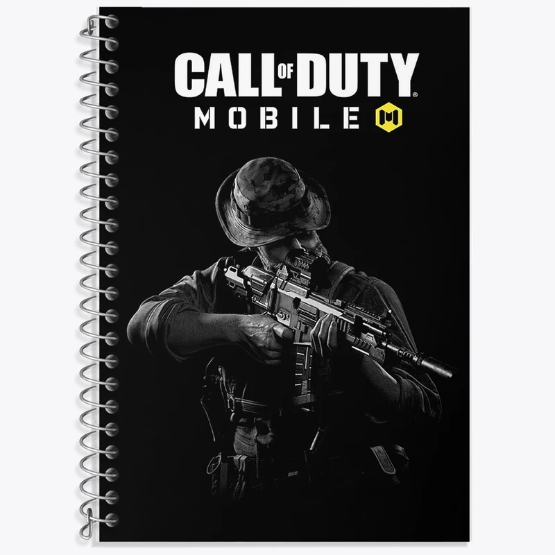 دفتر زبان 50 برگ خندالو مدل دو خط طرح کال اف دیوتی (Call of duty) کد F298