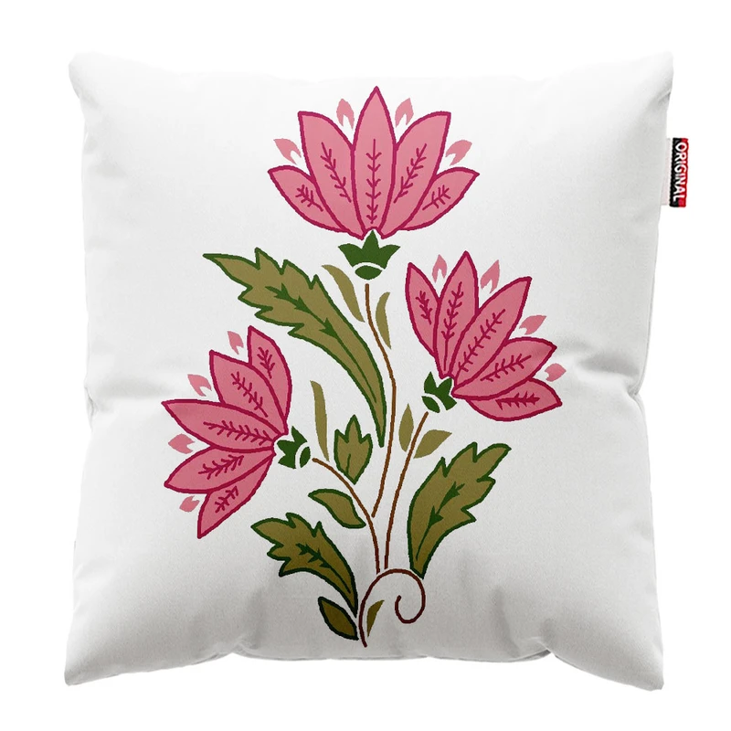  کوسن پاد آفرین طرح گل کد 1493 سایز 30*30 سانتی متر