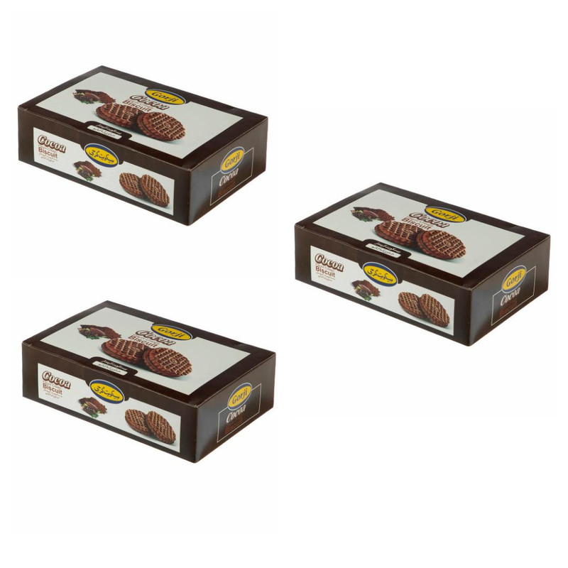 بیسکویت کرمدار با طعم کاکائو گرجی - 360 گرم بسته 3 عددی