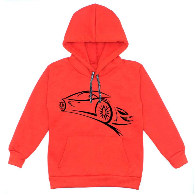 هودی پسرانه مدل ماشین A33 رنگ قرمز