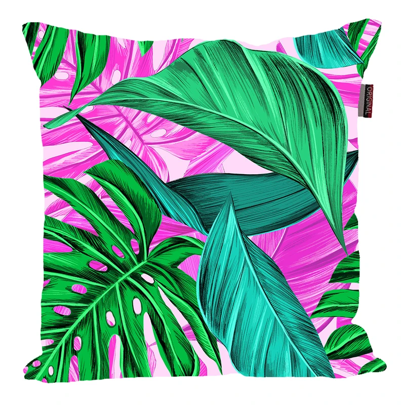 کوسن پاد آفرین مدل فانتزی طرح گل و برگ کد PK30623