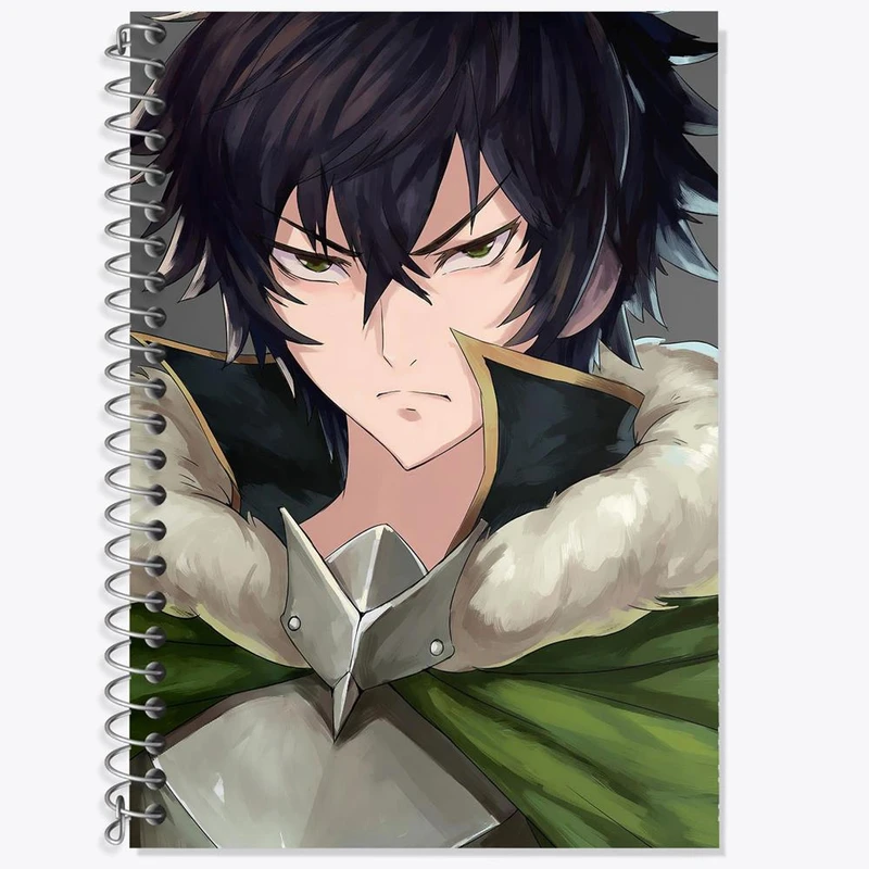 دفتر زبان 50 برگ خندالو مدل سه خط طرح نائوفومی انیمه ظهور قهرمان سپر کد 15976