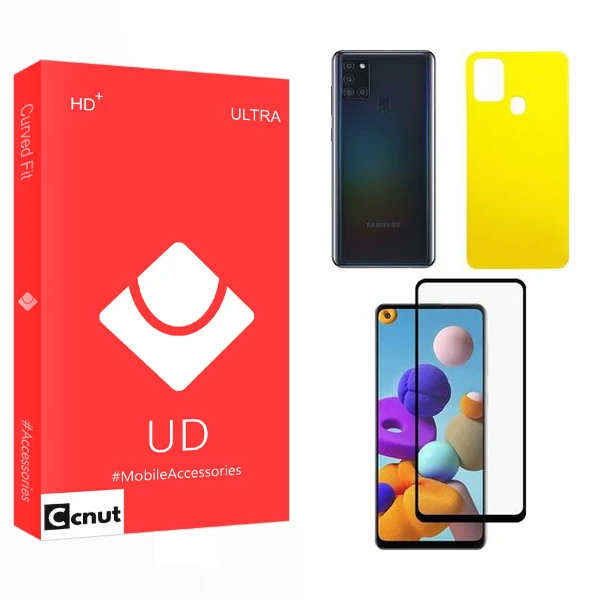 محافظ صفحه نمایش کوکونات مدل UD  مناسب برای گوشی موبایل سامسونگ Galaxy A21/A21S  به همراه محافظ پشت گوشی