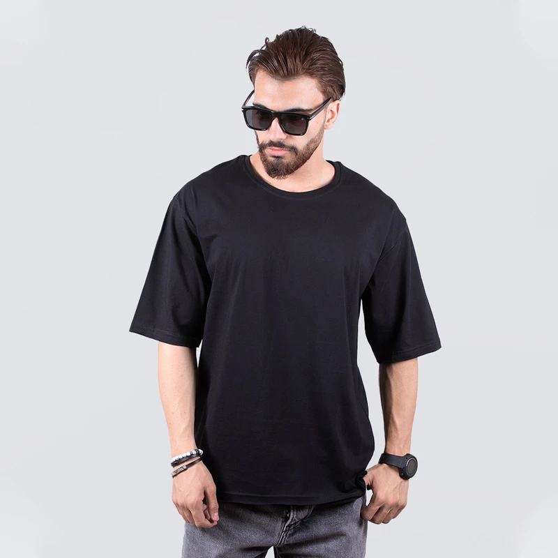 تی شرت اورسایز آستین کوتاه مردانه مدل 174965