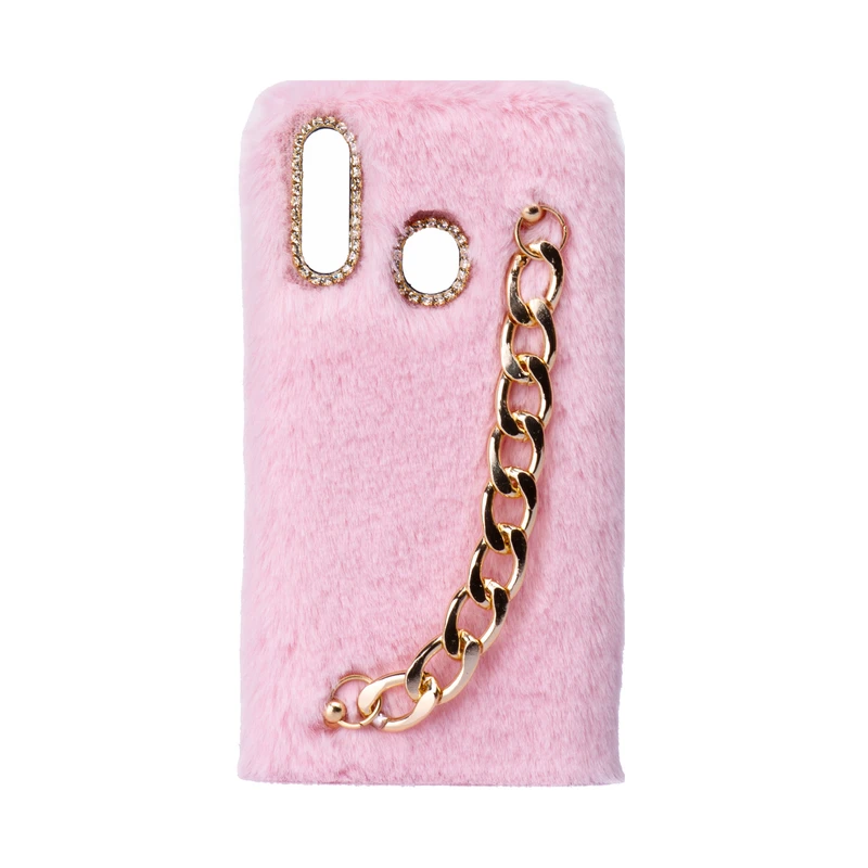 کاور طرح دخترانه دستبندی مدل خزدار پشمالو زنجیردار مناسب برای گوشی سامسونگ Galaxy M30