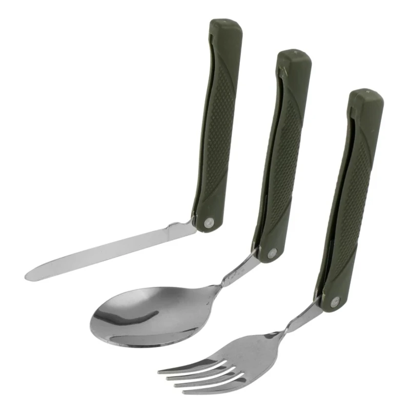 مجموعه قاشق و چنگال و چاقوی سفری مدل تاشو کد 1291