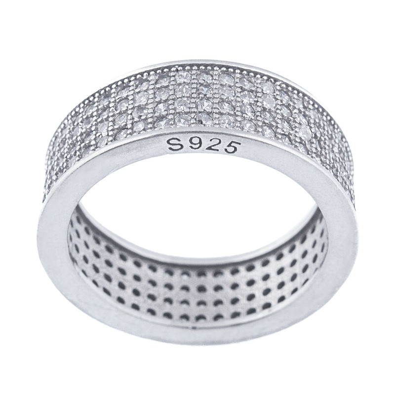 انگشتر نقره زنانه مدل دور نگین AMT-R148