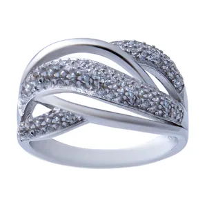  انگشتر نقره زنانه بازرگانی میلادی کد AWR_428