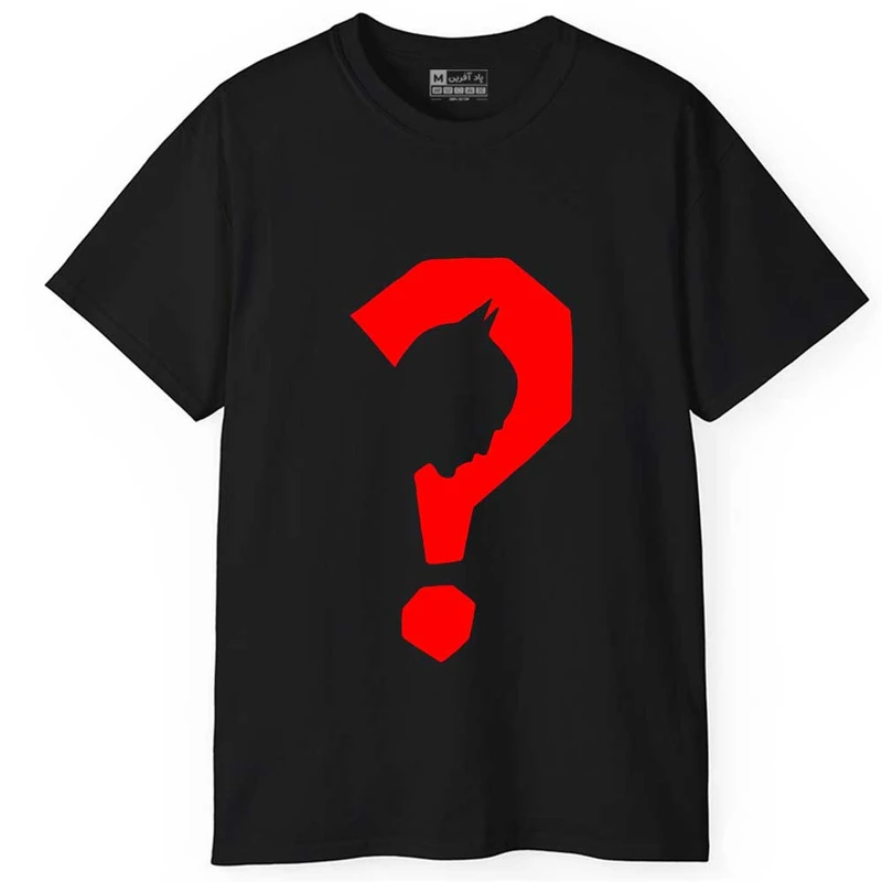 تی‌شرت آستین کوتاه مردانه پاد آفرین مدل بتمن و علامت سوال کد 71