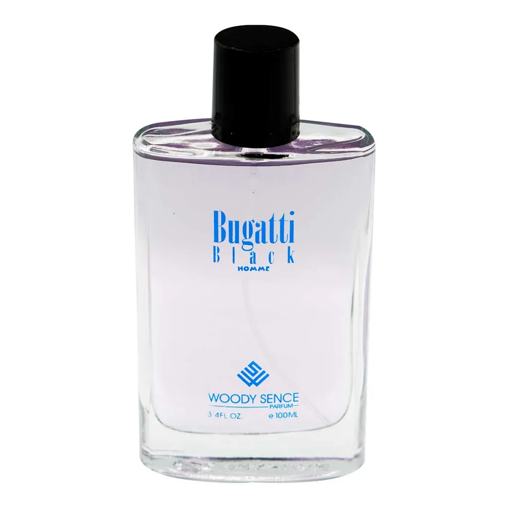 ادو پرفیوم مردانه وودی سنس مدل Bugatti Black  حجم 100 میلی لیتر