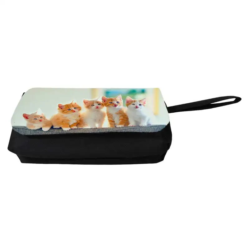 جامدادی مدل دوزیپ طرح بچه گربه کد NI880