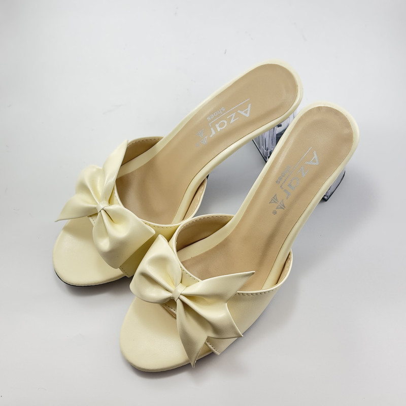 صندل زنانه مدل آذر پاشنه شیشه ای