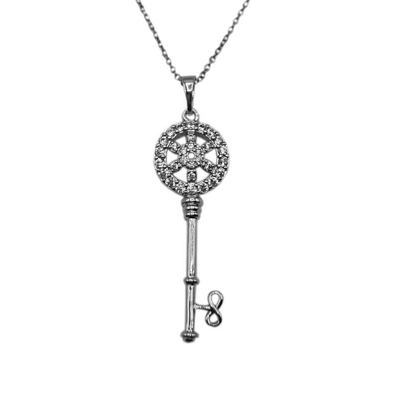 گردنبند زنانه ژوپینگ مدل کلید سپیدار