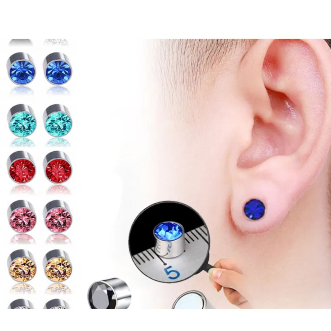 پیرسینگ گوش مردانه مدل نگین دار کد 2023