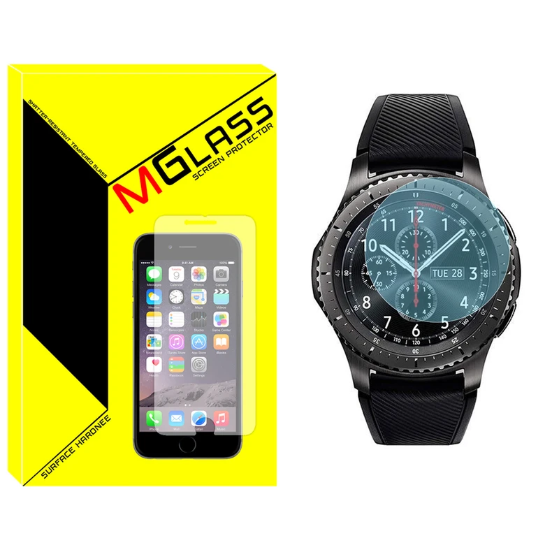 محافظ صفحه نمایش شیشه‌ای ام گلس مدل SH-MG مناسب برای ساعت هوشمند سامسونگ GALAXY  Watch Gear S3