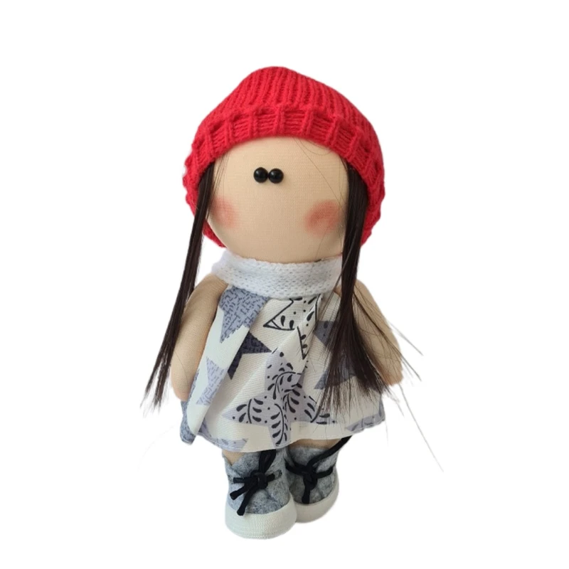 عروسک روسی مدل زمستانی کلاه بافت ارتفاع 20 سانتی متر