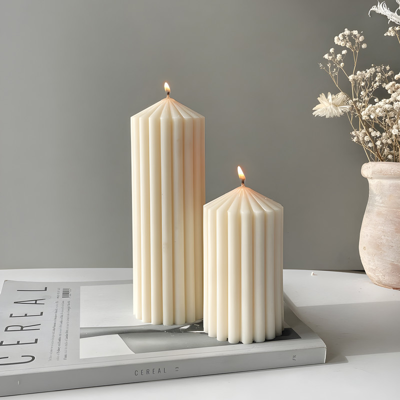 قالب شمع مدل استوانه‌ شياردار کد 10