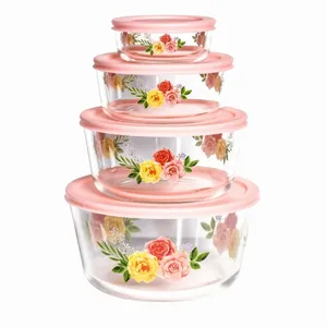 ظروف نگهدارنده مدل new glass بسته 4 عددی