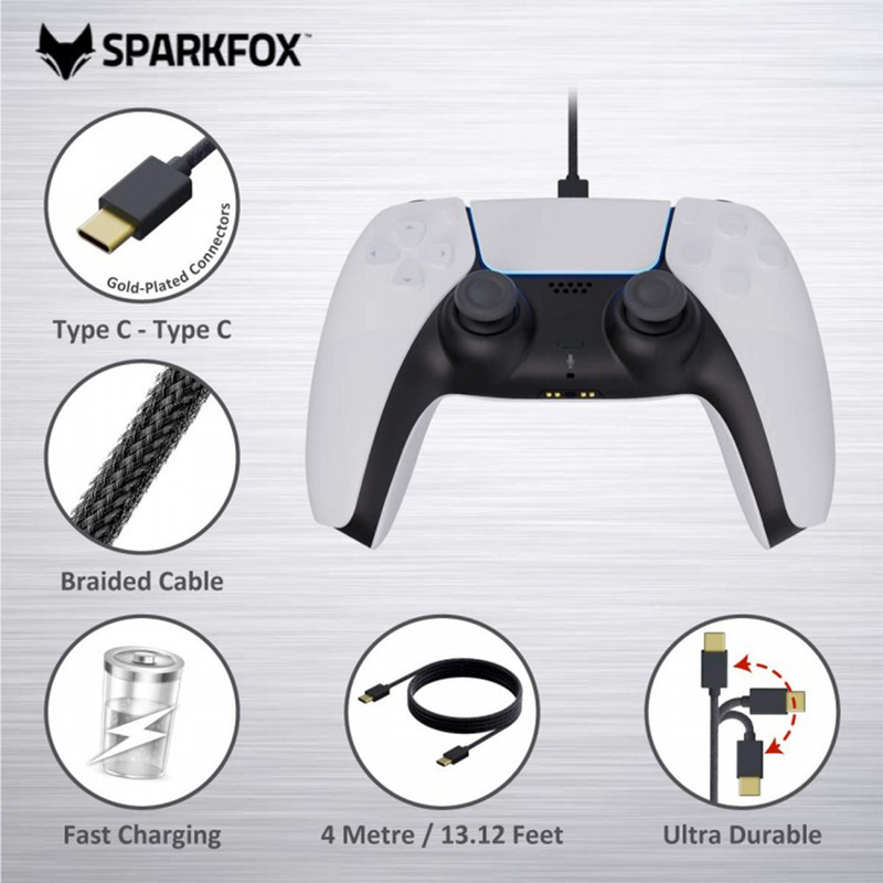 کابل شارژ دسته پلی استیشن 5 اسپارک فاکس مدل CABLE DATA and CHARGE W20P501