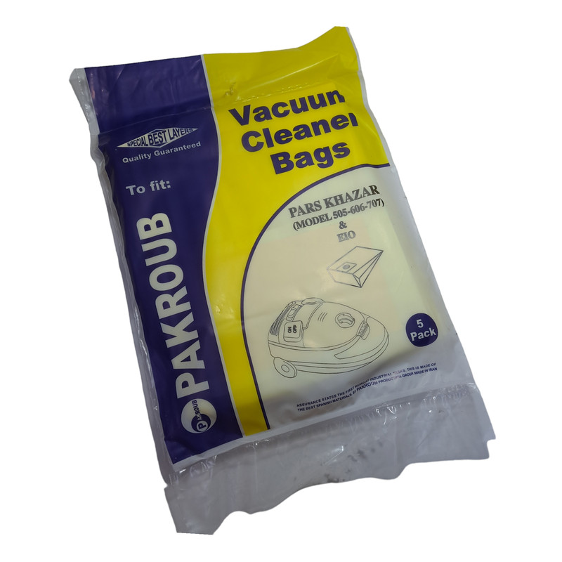 پاکت جاروبرقی مدل 505 مناسب برای جاروبرقی های پارس خزر بسته 5 عددی