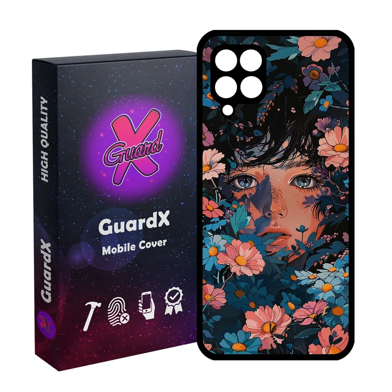 کاور گارد ایکس طرح دختر مدل Glass10787 مناسب برای گوشی موبایل سامسونگ Galaxy A12/M12/F12