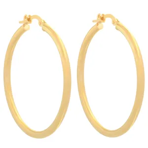 گوشواره طلا 18 عیار زنانه طلای مستجابی مدل حلقه ای کد 68
