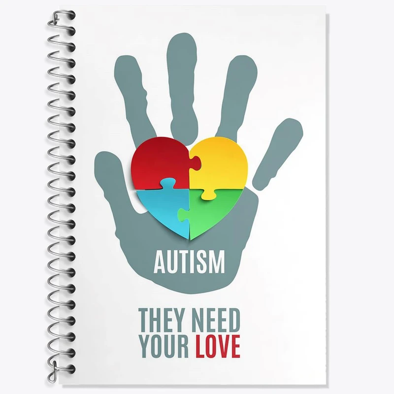 دفتر لغت 50 برگ خندالو مدل اتیسم Autism کد 26745