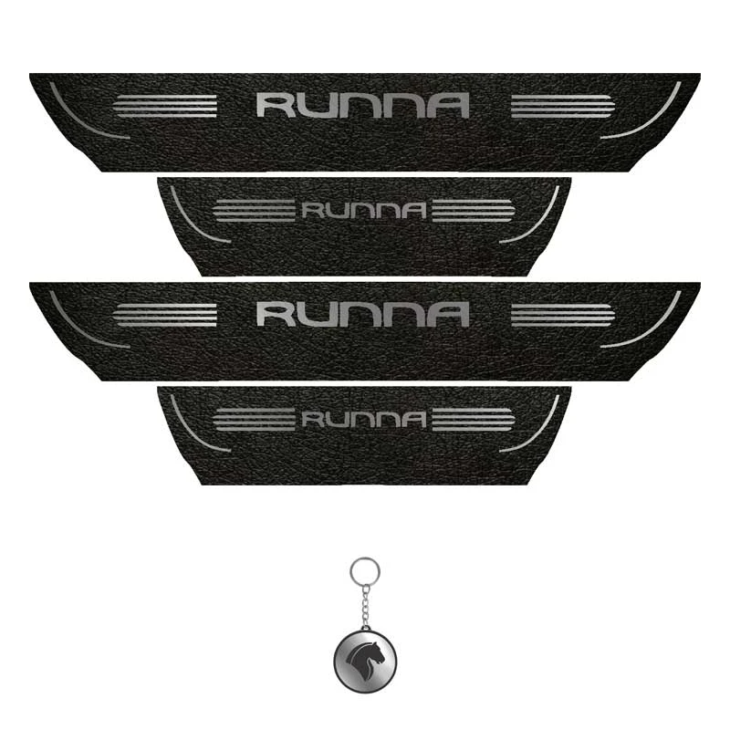 برچسب پارکابی خودرو لندمون کد LPt001 MS مناسب برای رانا مجموعه 4 عددی به همراه جا کلیدی