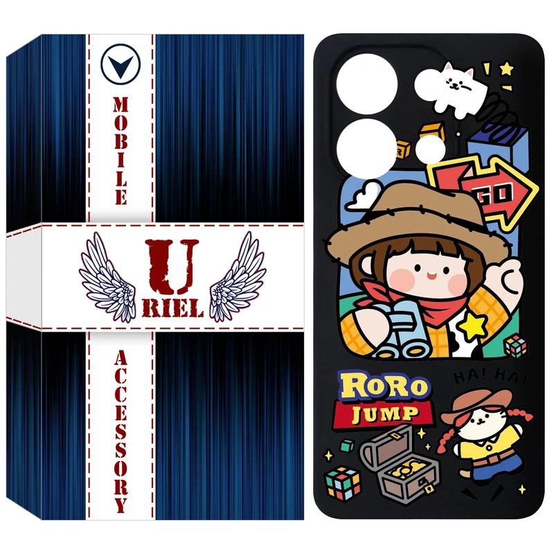 کاور یوریل مدل KSH کد 29 طرح دختر خوشحال مناسب برای گوشی موبایل شیائومی Redmi Note 13 4G