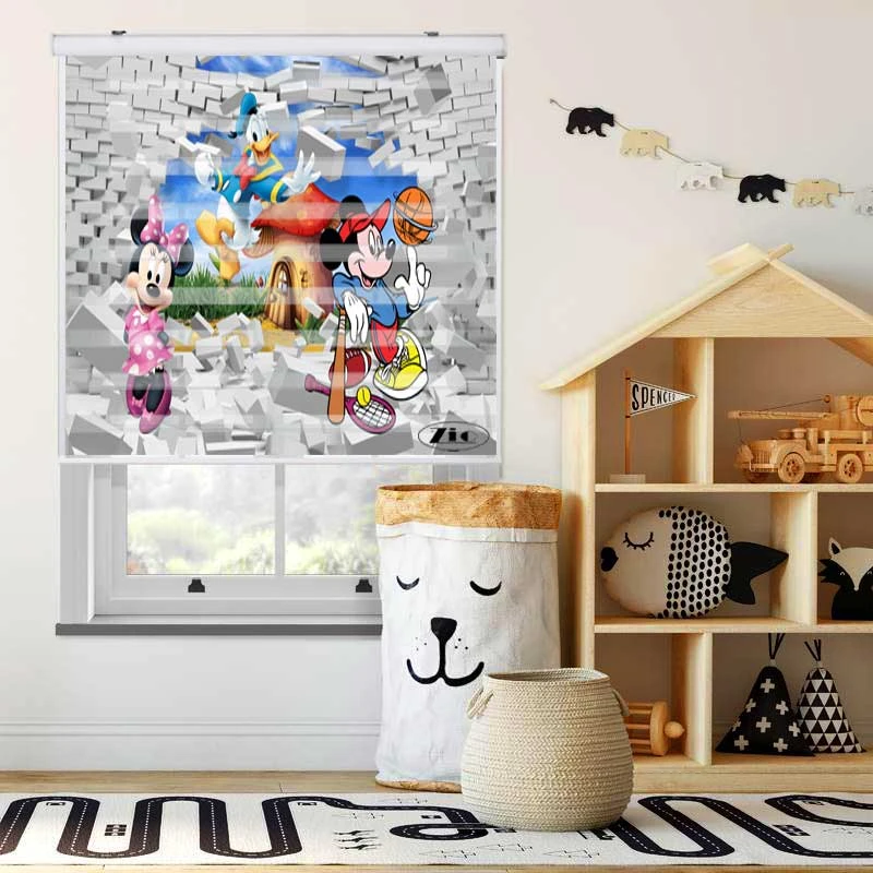 پرده زبرا زیو کد K3053 سایز 150X150 سانتی متر