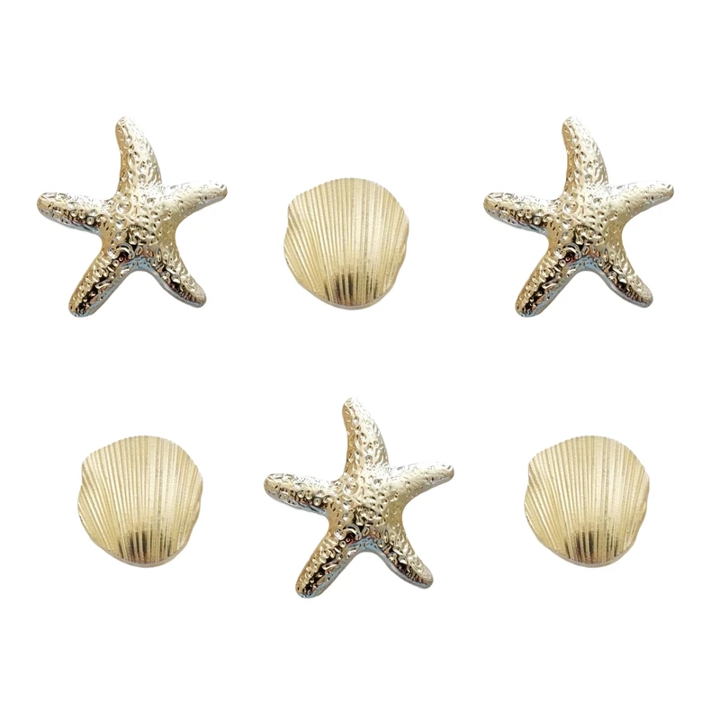 مگنت مدل یخچال طرح صدف و ستاره دریایی مجموعه شش عددی 