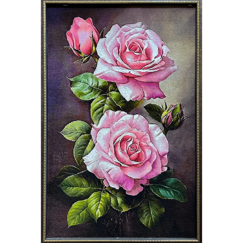 فرش دستباف دیوارکوب طرح گل