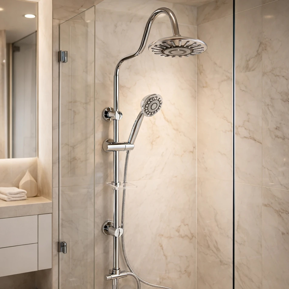 سردوش حمام پاپیروس مدل روشنایی خودکار Crystal - UP سردوش حمام پاپیروس مدل روشنایی خودکار Crystal - UP