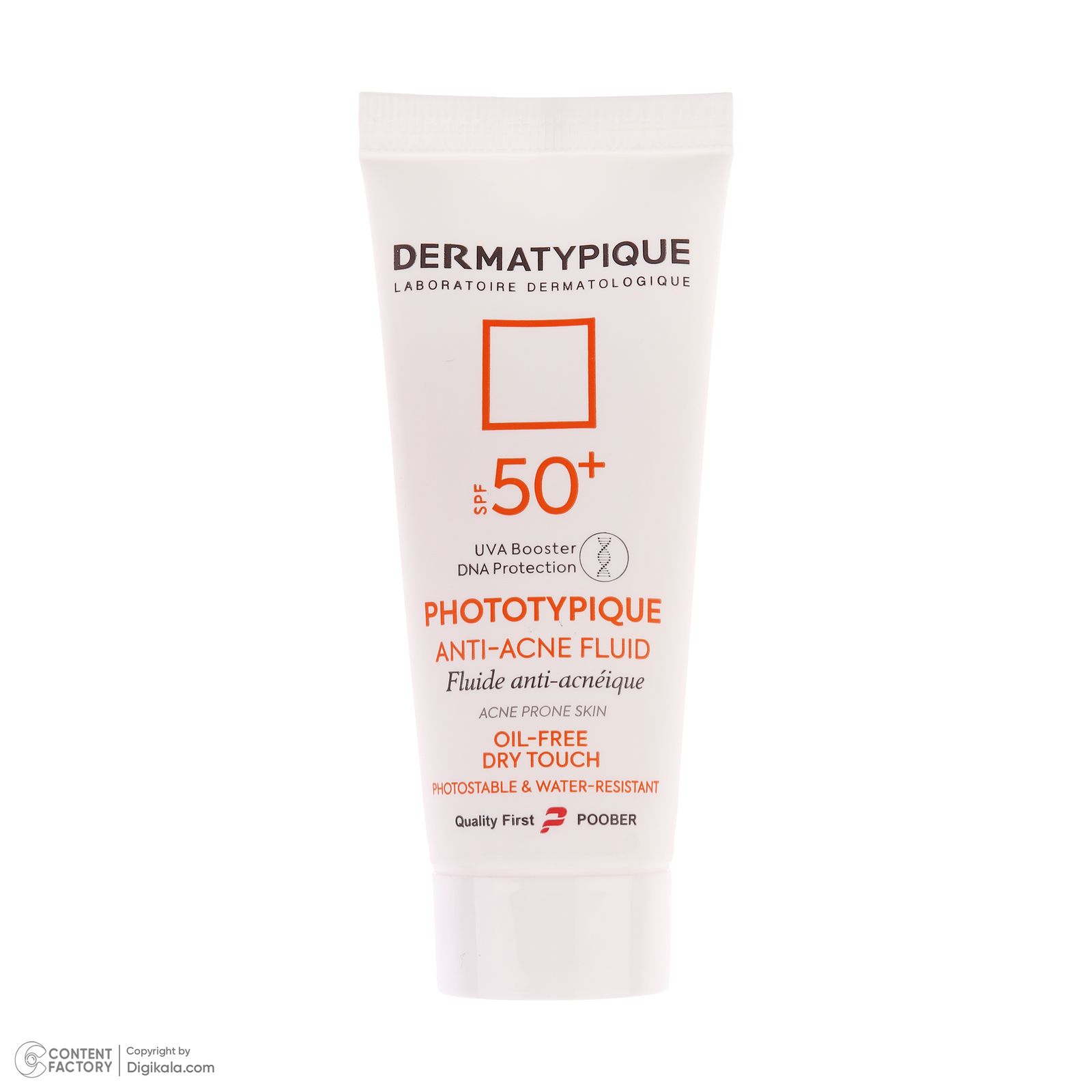 فلوئید ضد آفتاب بدون رنگ درماتیپیک مدل anti acne محافظ UVA،UVB مناسب برای انواع پوست حجم 40 میلی لیتر - - 5