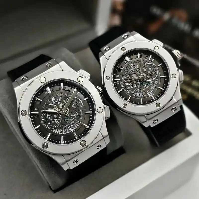 ست ساعت مچی عقربه ای زنانه و مردانه  مدل بیگ بنگ تک موتور