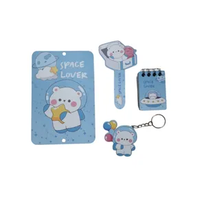 ست لوازم التحریر مدل خرس فضانورد کد 019 مجموعه 4 عددی