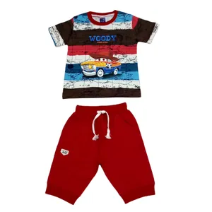 ست تی شرت و شلوارک پسرانه مدل woody