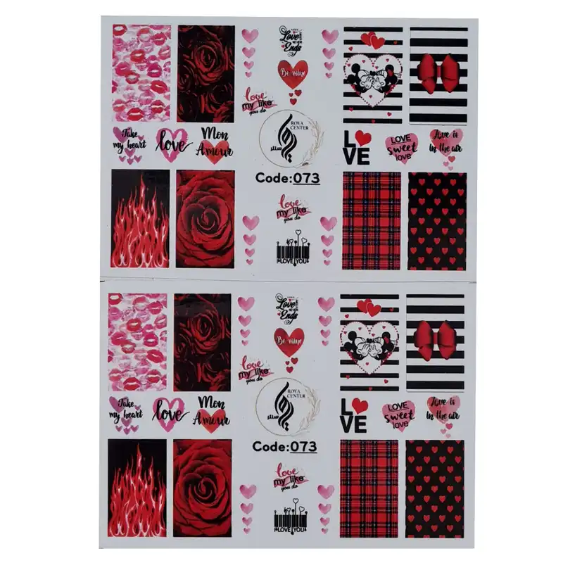 برچسب لنز ناخن رویاسنتر مدل 073 مجموعه 2 عددی