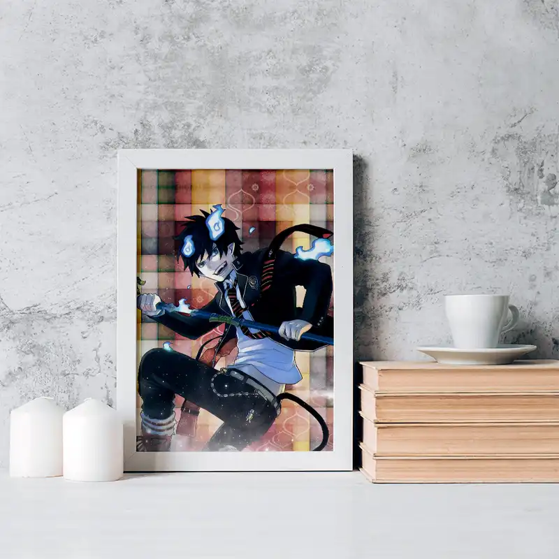 تابلو خندالو مدل رین انیمه جنگیر آبی کد 16364