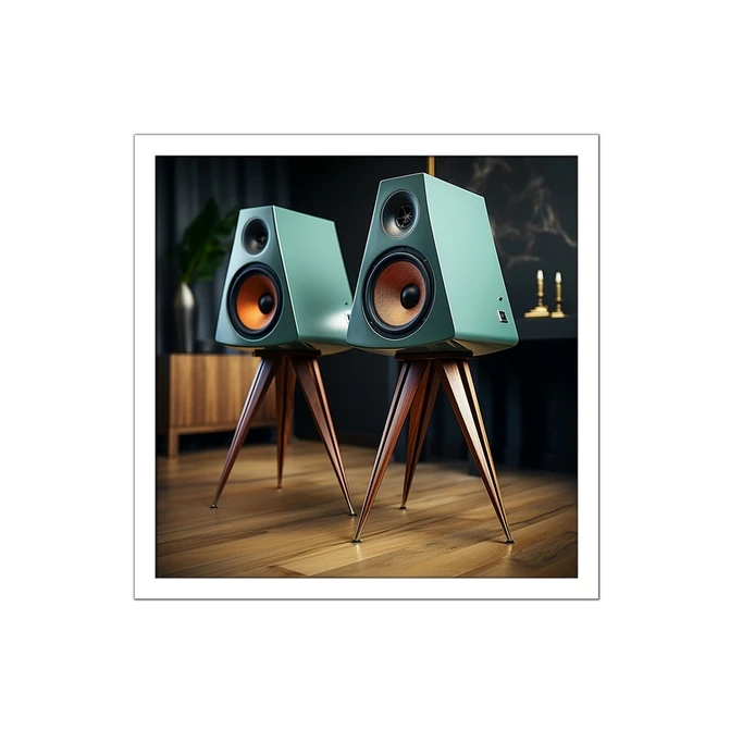 تابلو نوری بکلیت طرح موسیقی اسپیکر و باند قدیمی مدل W-MID-16005